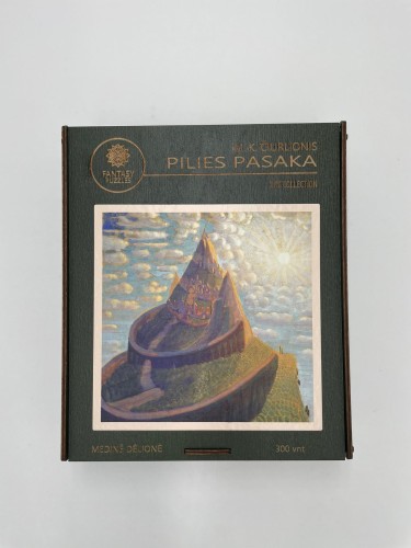Medinė dėlionė M. K. Čiurlionis “Pilies pasaka”. 150 detalių. 20x24cm