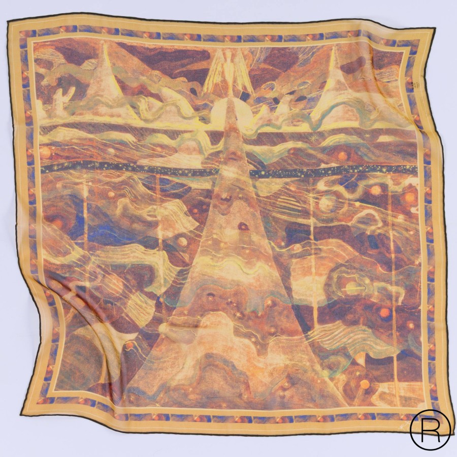 Šilkinė georgette skarelė M. K. Čiurlionis „Žvaigždžių sonata“