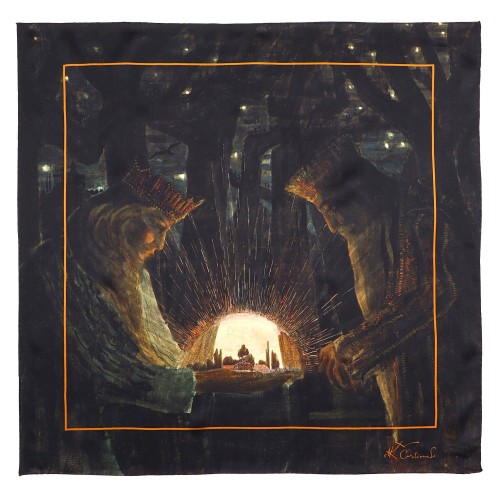 Silk scarf M. K. Čiurlionis „The fairy tale of the Kings“