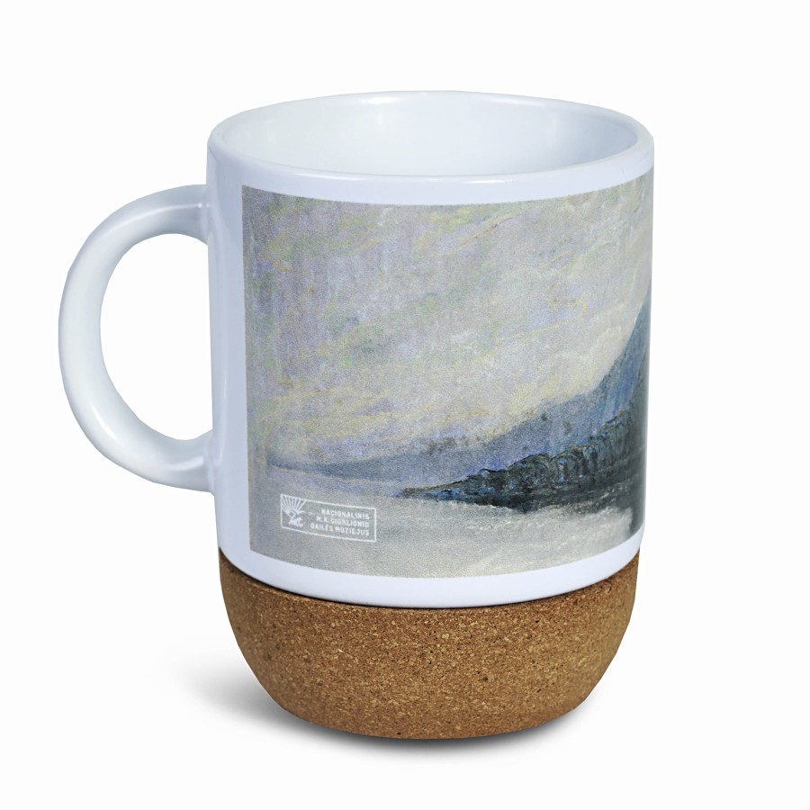 Souvenir ceramic mug with box M.K.Čiurlionis „Serenity“