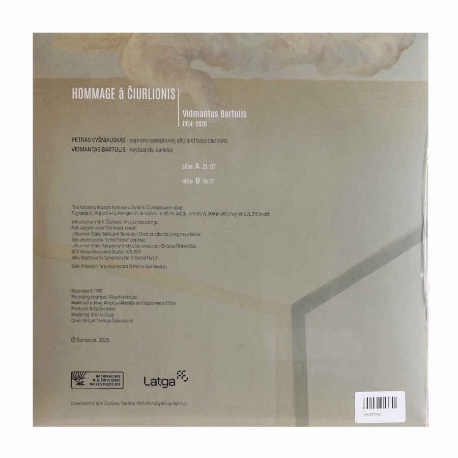 Vinilinė plokštelė. Vidmantas Bartulis - Hommage à Čiurlionis 