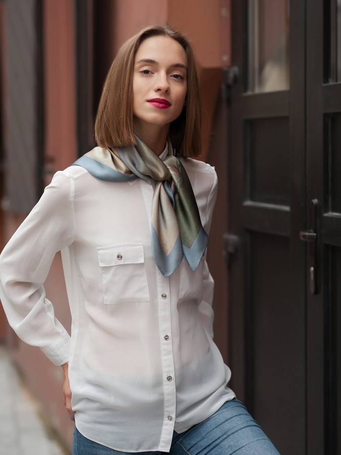 Šilkinė skarelė M. K. Čiurlionis „Vakaras“