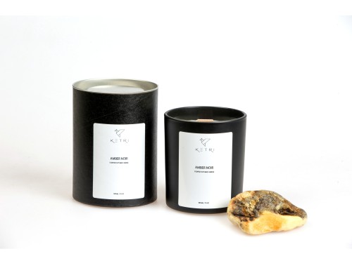 Sojų vaško žvakė „Amber noir“, 300ml